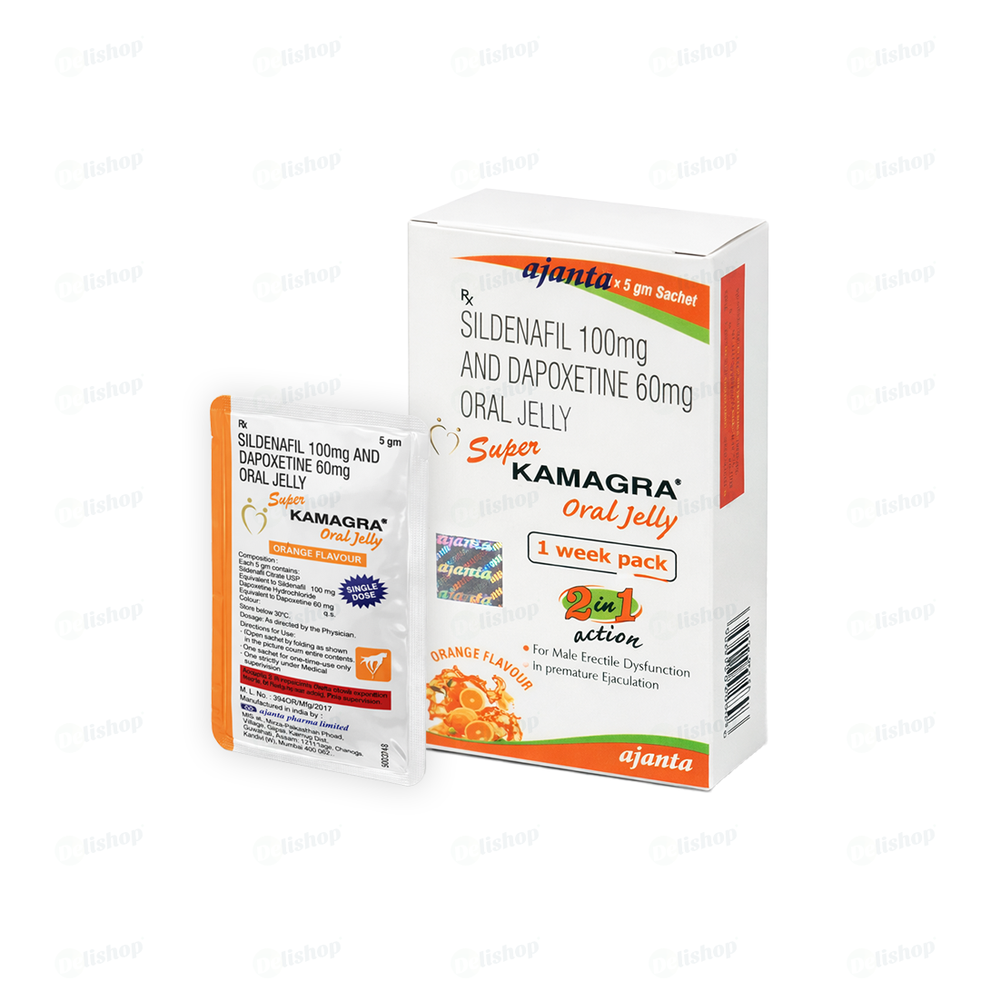 슈퍼 카마그라 오랄젤리 (실데나필 100MG + 다폭세틴 60MG)