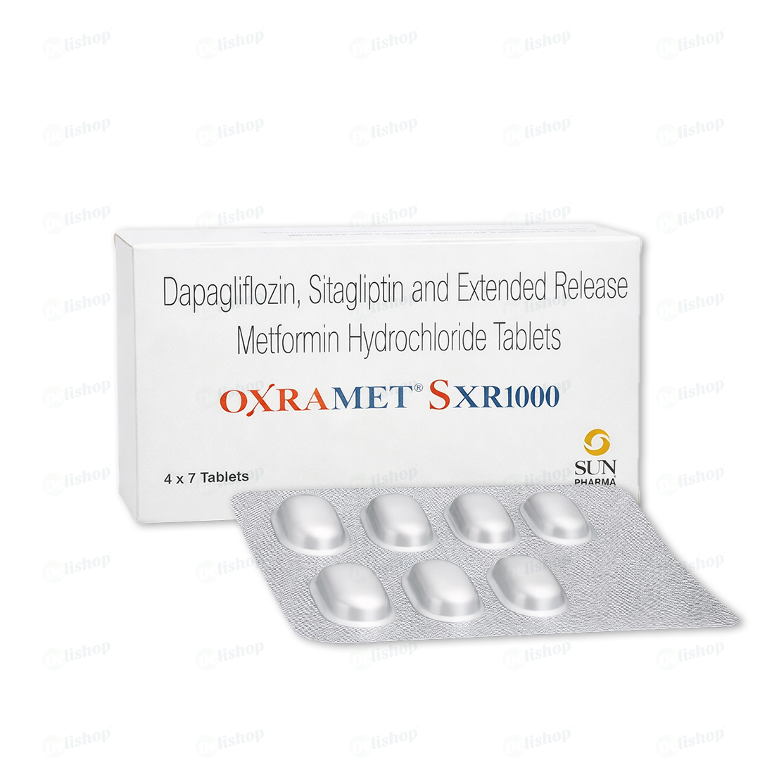 옥스라메트S XR 1000 서방형 (다파글리플로진 Dapagliflozin 10mg + 시타글립틴 Sitagliptin 100mg + 메트포르민염산염 Metformin Hydrochloride 1000mg)