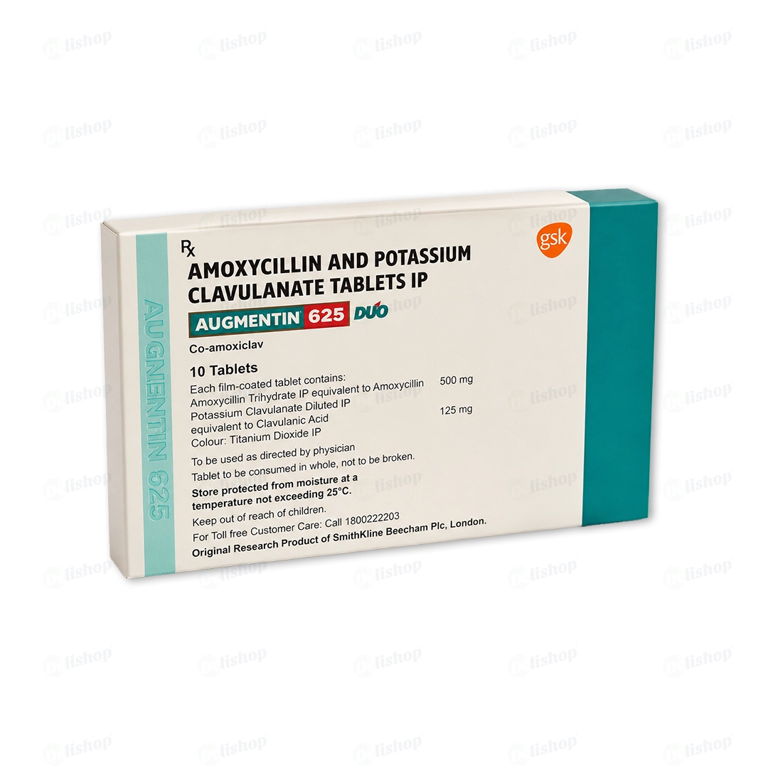 오그멘틴 625 듀오 (아목시실린 Amoxicillin 500mg + 클라불란산칼륨 Clavulanate Potassium 125mg)