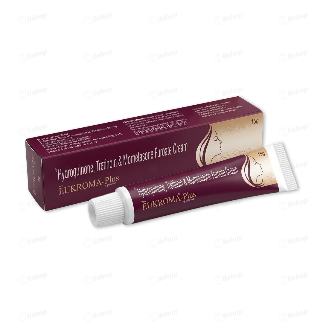 유크로마 플러스 크림 15g (히드로퀴논 Hydroquinone 2% + 트레티노인 Tretinoin 0.025% + 모메타손 푸로에이트 Mometasone Furoate 0.1%)