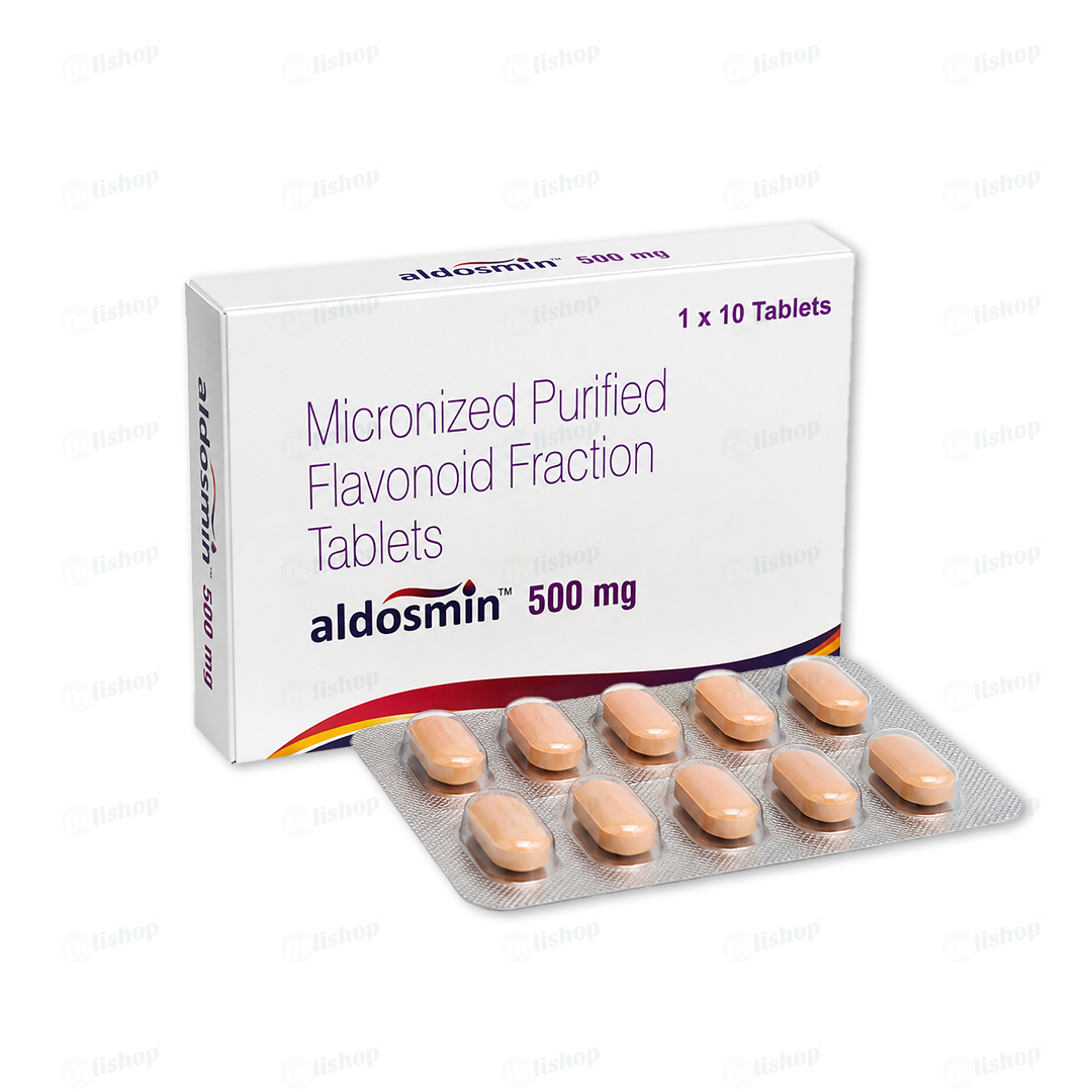 알도스민 500 (디오스민 Diosmin 450mg + 헤스페리딘 Hesperidin 50mg)