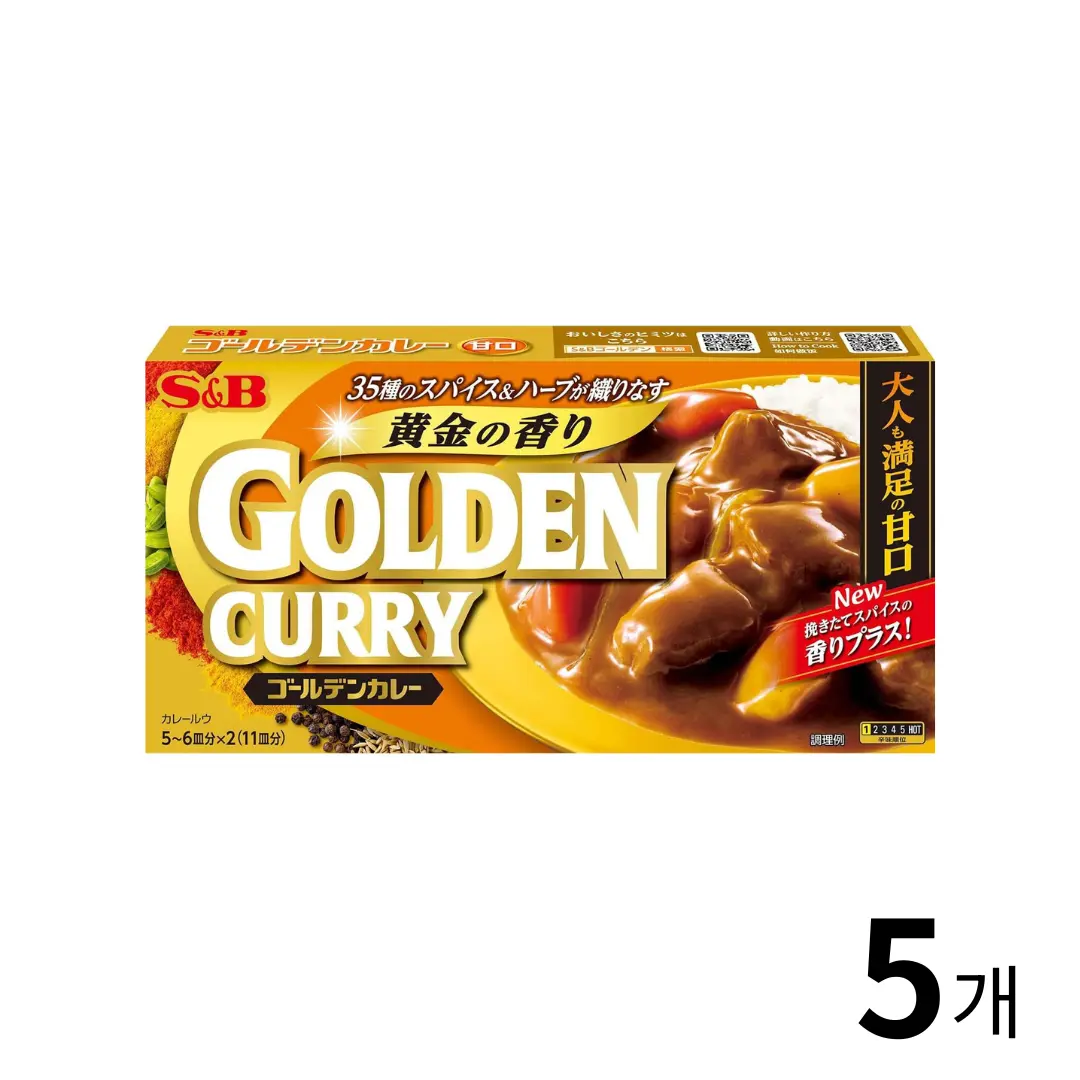 에스엔비 일본골든카레 198g 중간매운맛 5개 세트