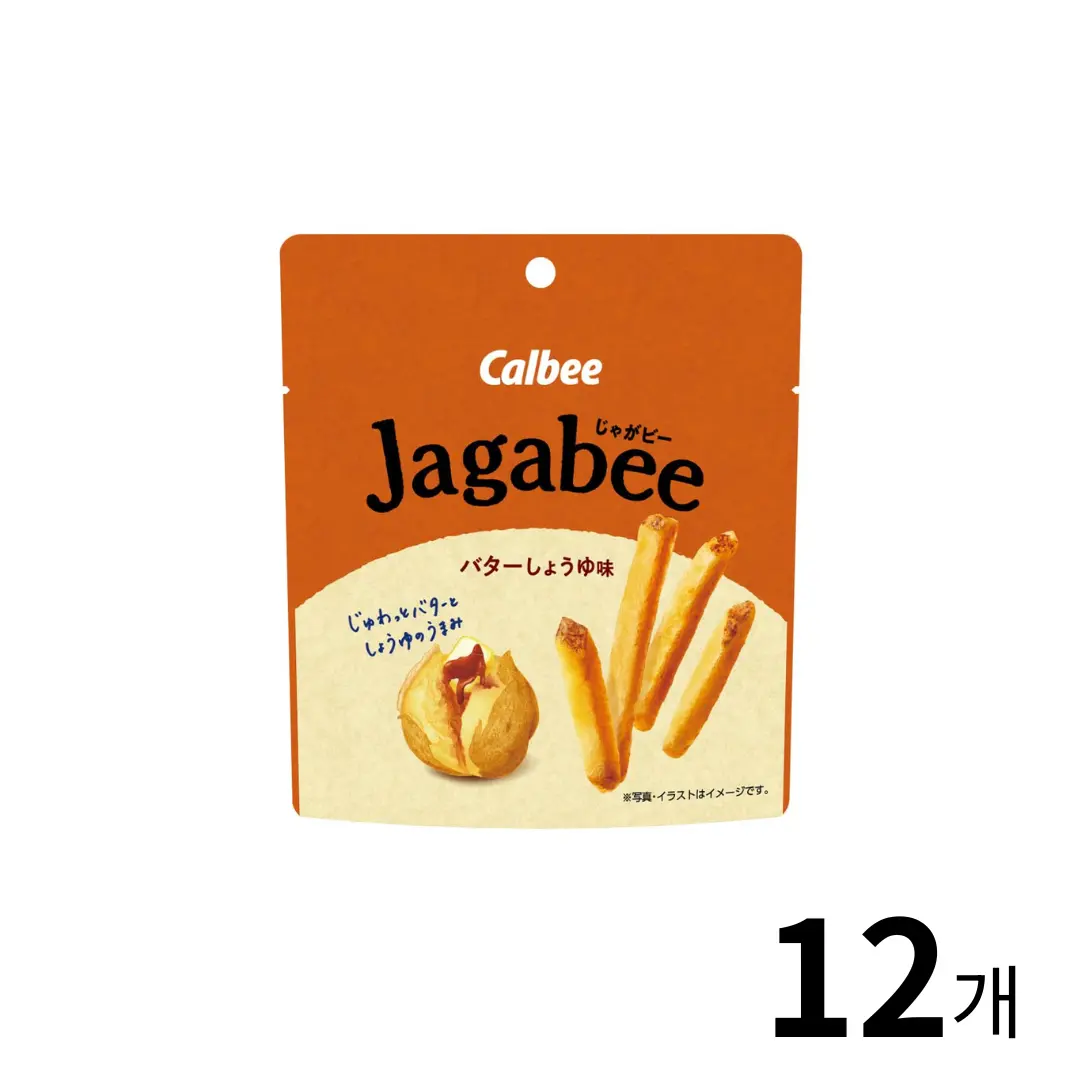 카루비 쟈가비 감자스틱 버터간장맛 38g 12개 세트