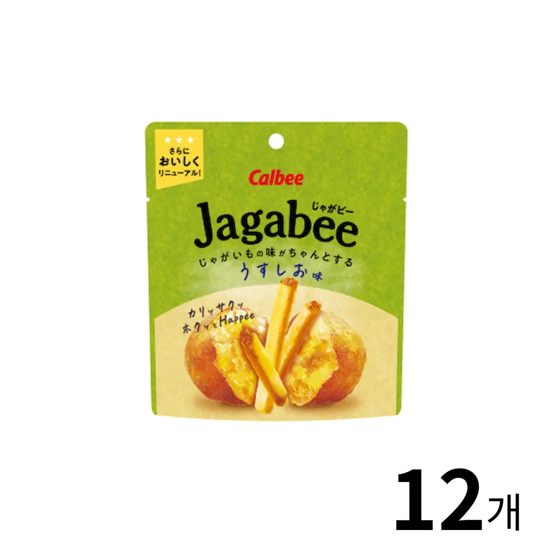 카루비 쟈가비 감자스틱 우스시오맛 38g 12개 세트