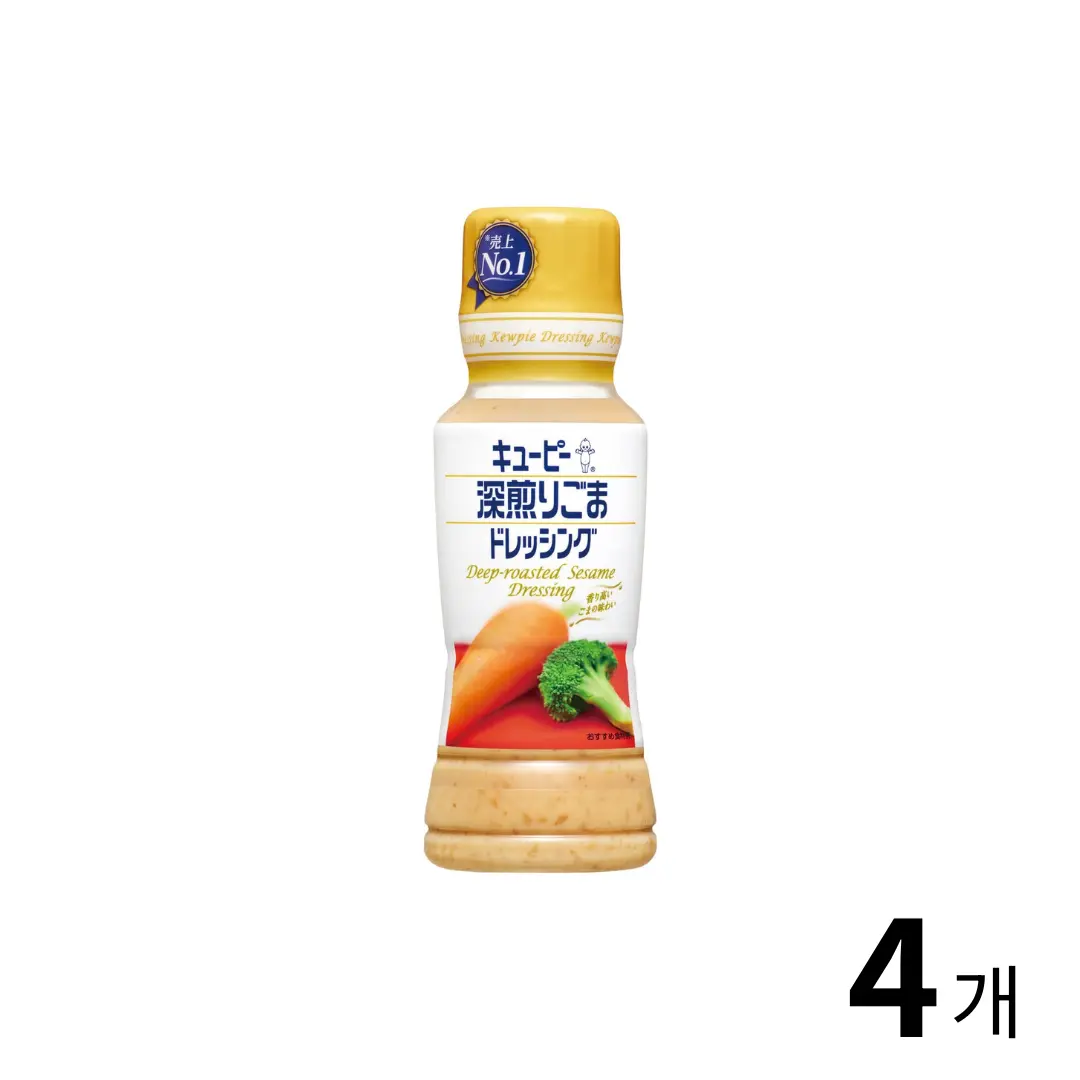 큐피 볶은 참깨 드레싱 180ml 4개 세트