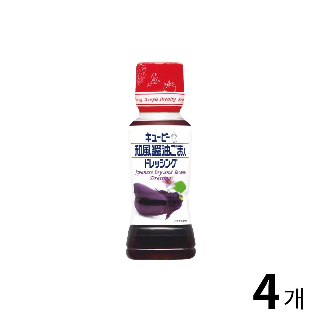 큐피 일본풍간장 참깨 드레싱 180ml 4개 세트