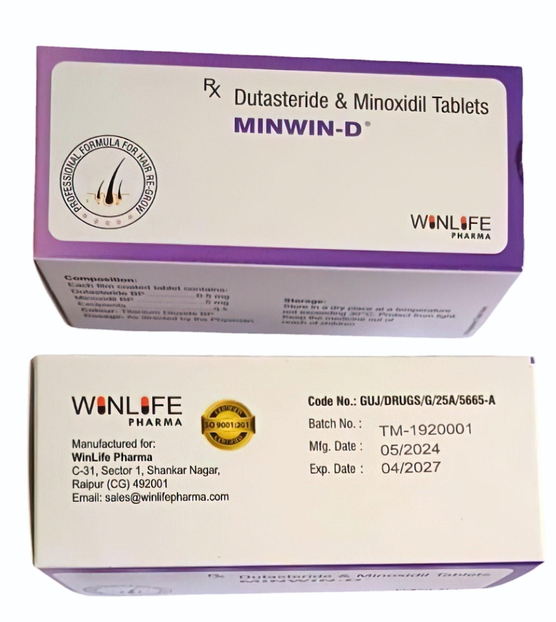 민윈 D (미녹시딜 Minoxidil 5mg + 두타스테리드 Dutasteride 0.5mg)