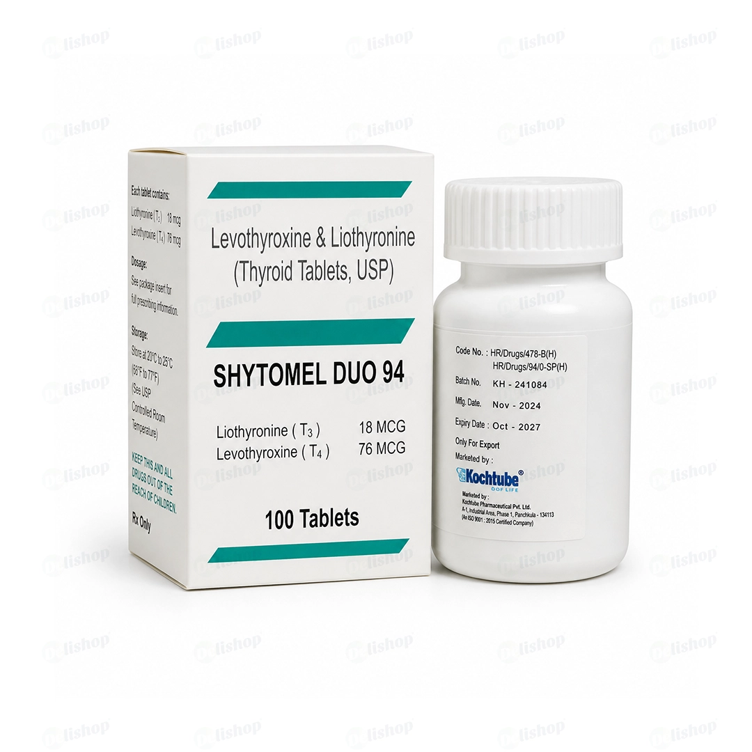 샤이토멜 듀오 94 (레보티록신 Levothyroxine 76mcg + 리오티로닌 Liothyronine 18mcg)