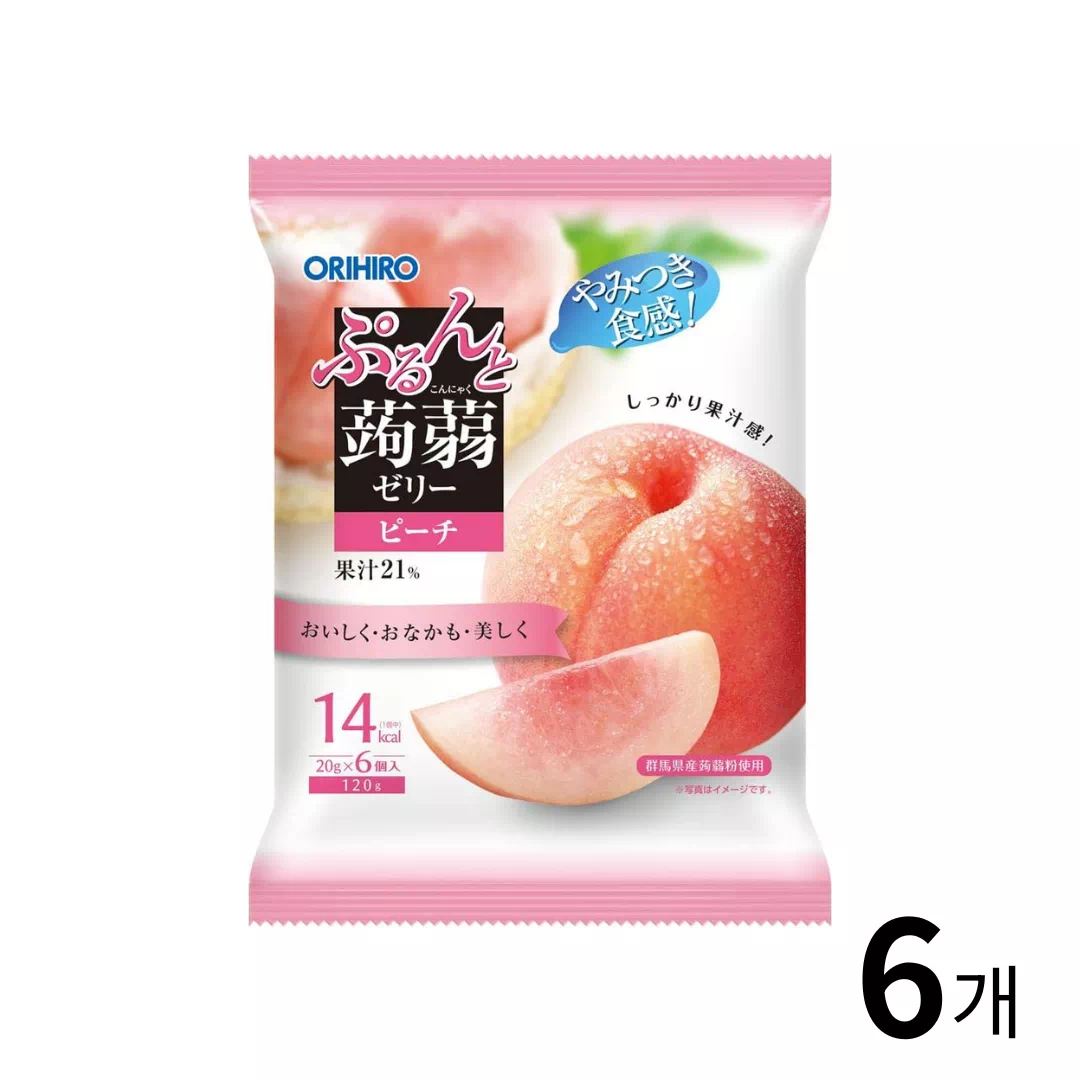 오리히로 곤약젤리 피치 6개입 6개 세트