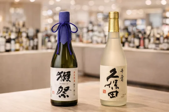 일본 사케 중 준마이 다이긴죠가 왜 인기 있는지 보여주는 프리미엄 사케 제품 이미지