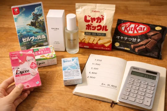 일본 직구 관세를 고려해 최종 도착가 기준으로 상품을 고르는 장면 이미지