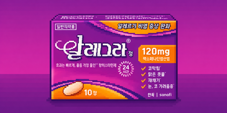 펙소페나딘염산염이 말초 히스타민 H1 수용체를 차단하면서 뇌로의 이동이 적어 낮 동안 졸림 부담을 줄이는 특징을 설명하는 이미지
